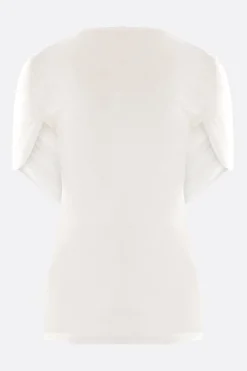 Women CHRISTOPHER ESBER Sonora Veiled ribbed jersey t-shirt