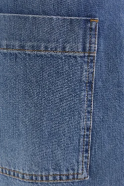 Women PLAN C straight-leg jeans in denim with belt