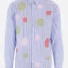 COMME DES GARÇONS SHIRT striped cotton poplin shirt