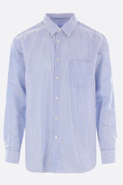 COMME DES GARÇONS SHIRT striped cupro shirt