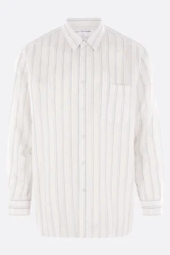 COMME DES GARÇONS SHIRT striped cupro shirt