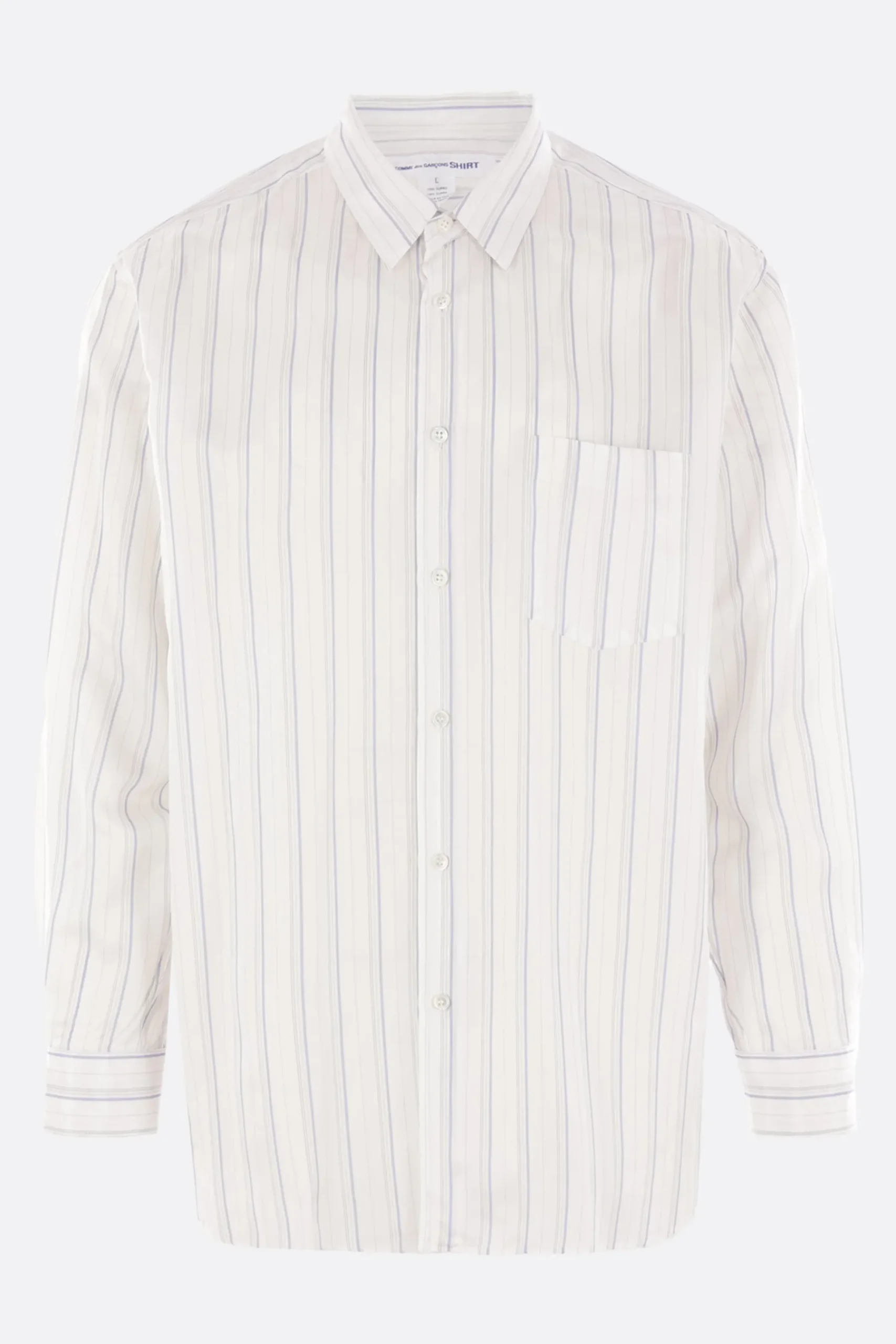 COMME DES GARÇONS SHIRT striped cupro shirt