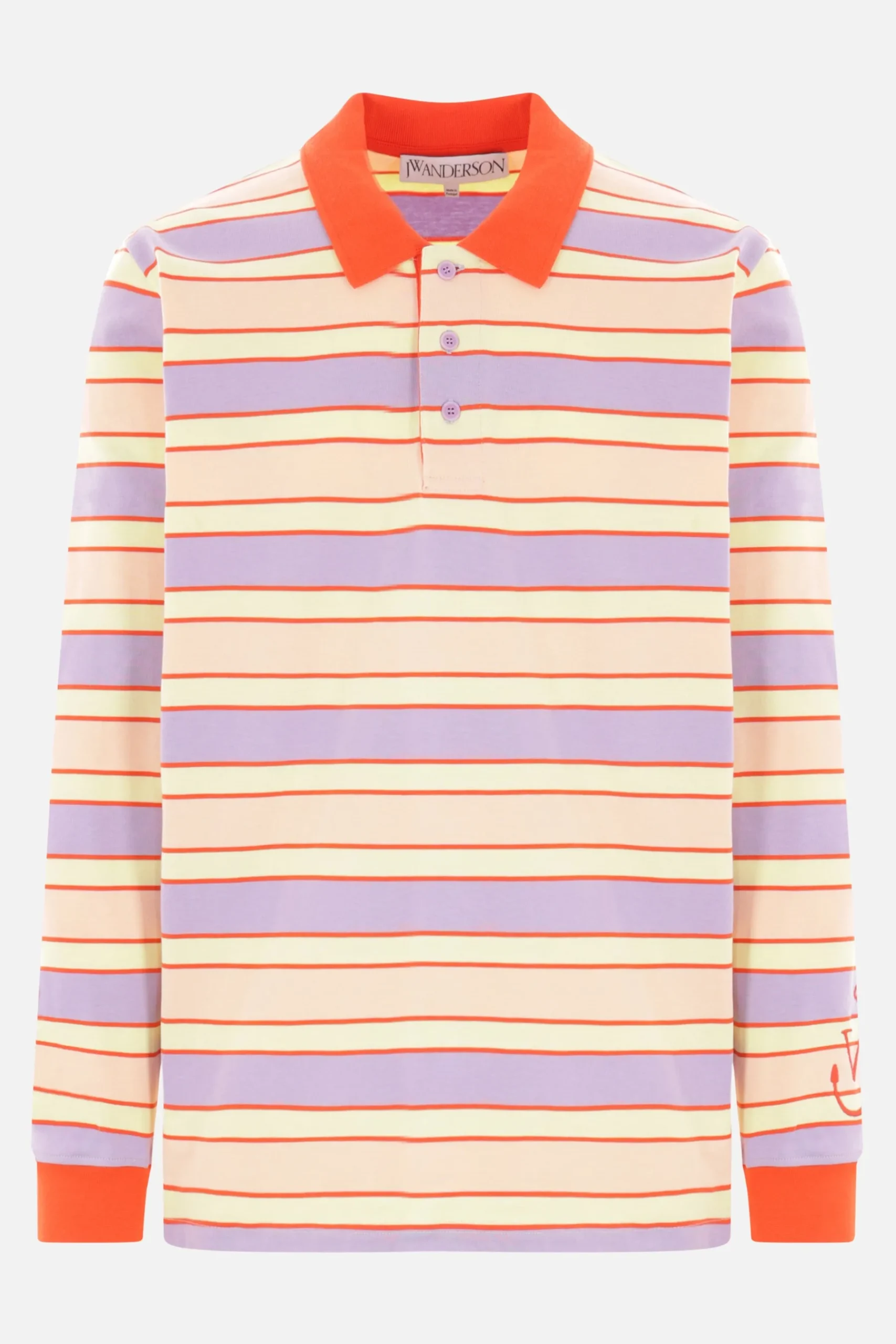 JW ANDERSON striped jersey long-sleeved polo shirt