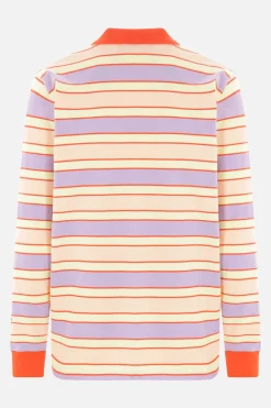 JW ANDERSON striped jersey long-sleeved polo shirt