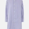 Women SACAI striped poplin mini dress