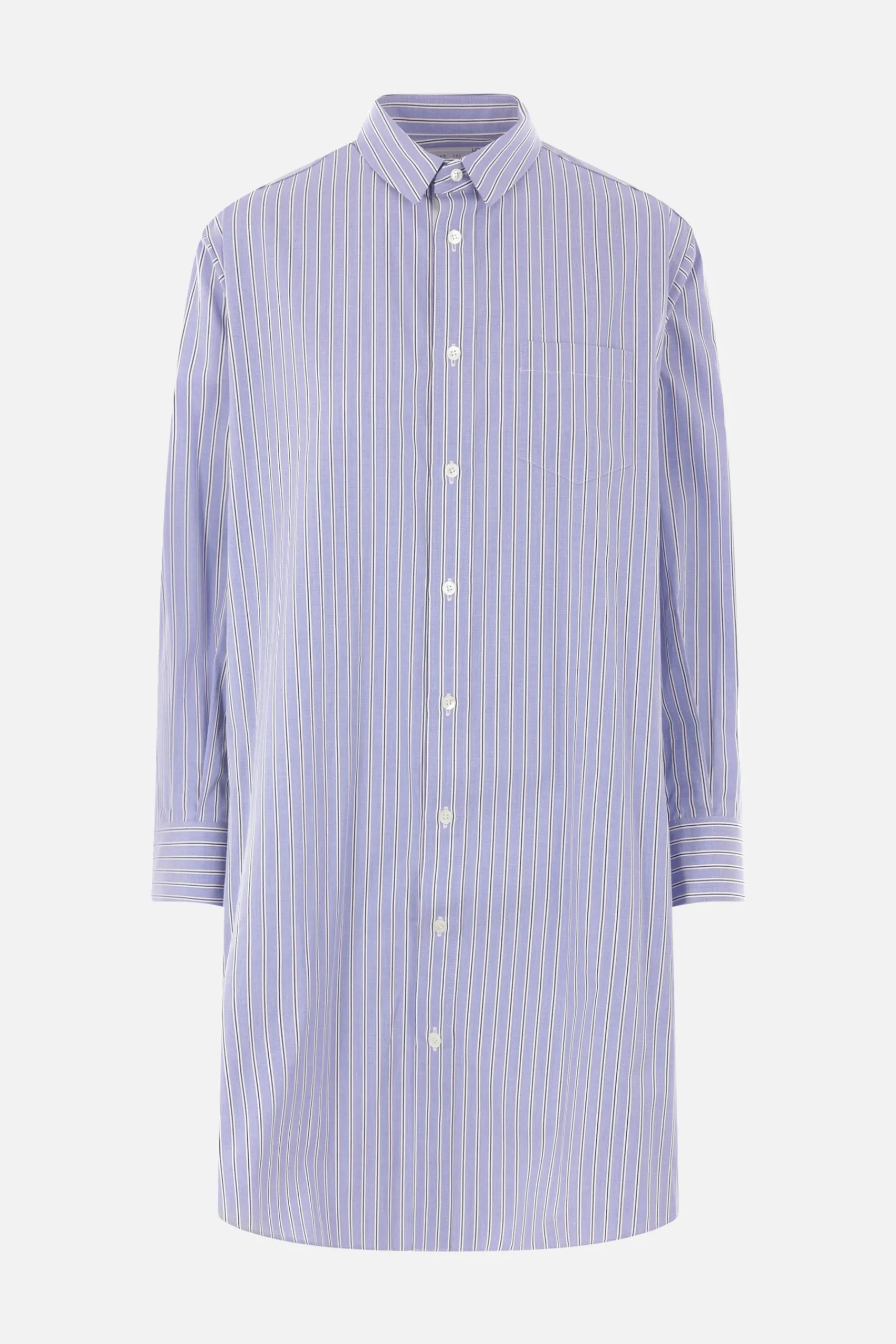 Women SACAI striped poplin mini dress
