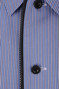 SACAI striped poplin overshirt