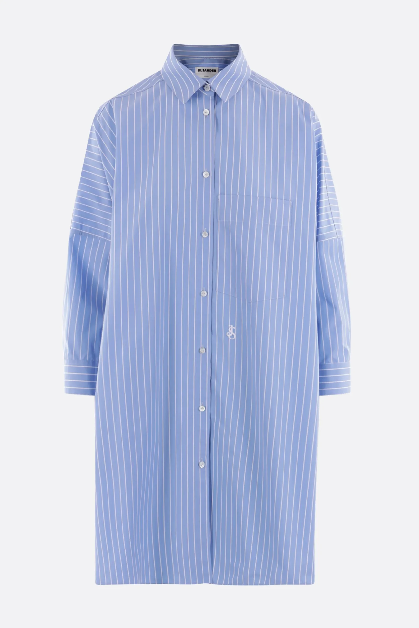 Women JIL SANDER striped poplin oversize shirt