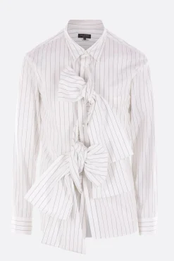 COMME DES GARÇONS HOMME PLUS striped poplin shirt with bow