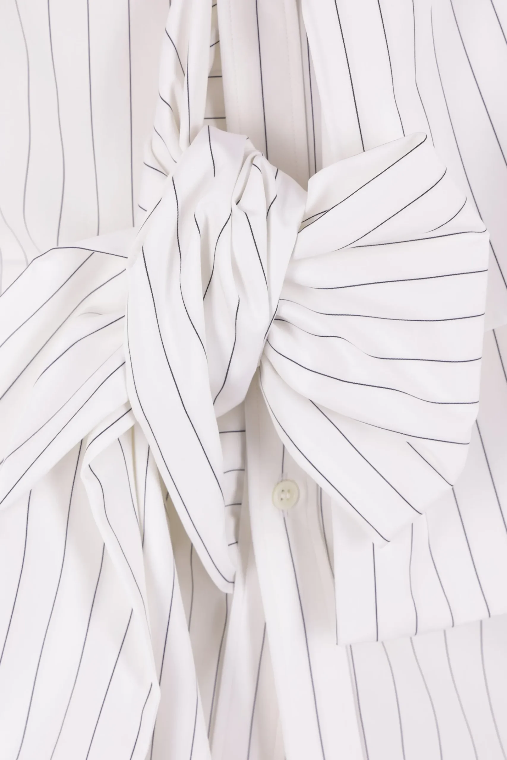 COMME DES GARÇONS HOMME PLUS striped poplin shirt with bow