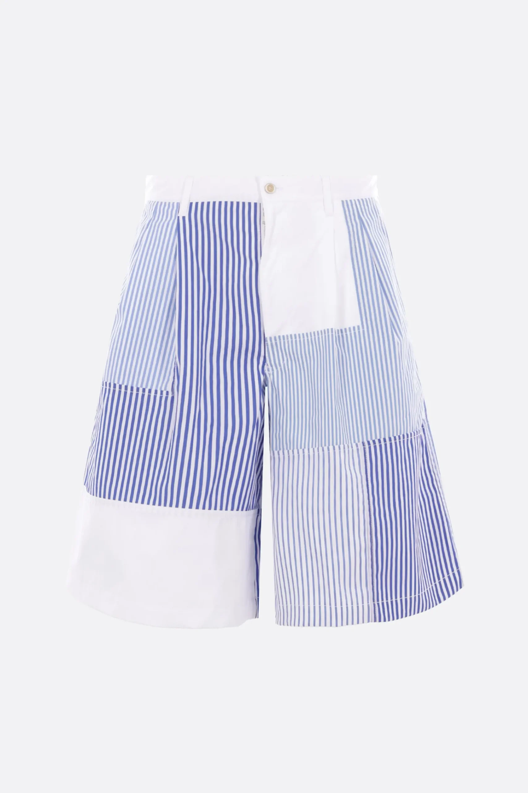 COMME DES GARÇONS SHIRT striped poplin shorts