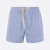 Women PLAN C striped poplin shorts