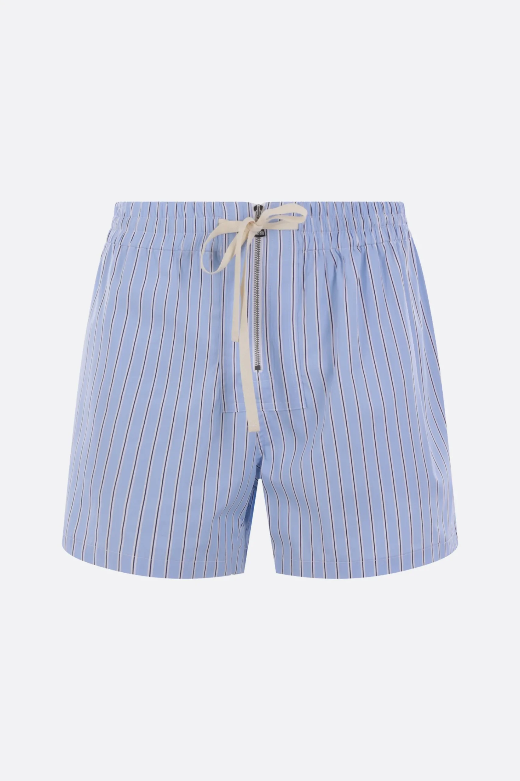 Women PLAN C striped poplin shorts