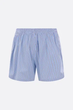 Women PLAN C striped poplin shorts