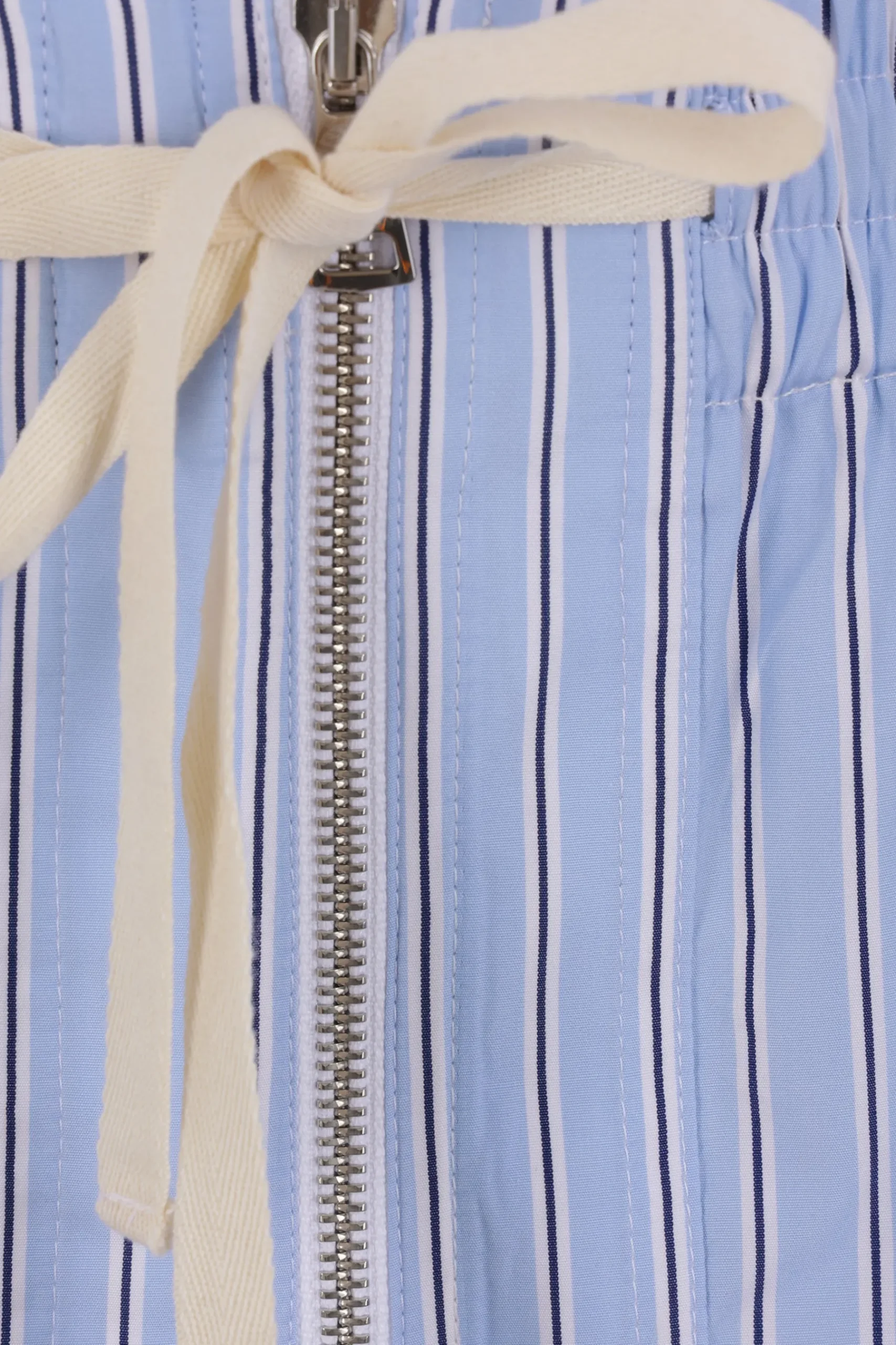 Women PLAN C striped poplin shorts