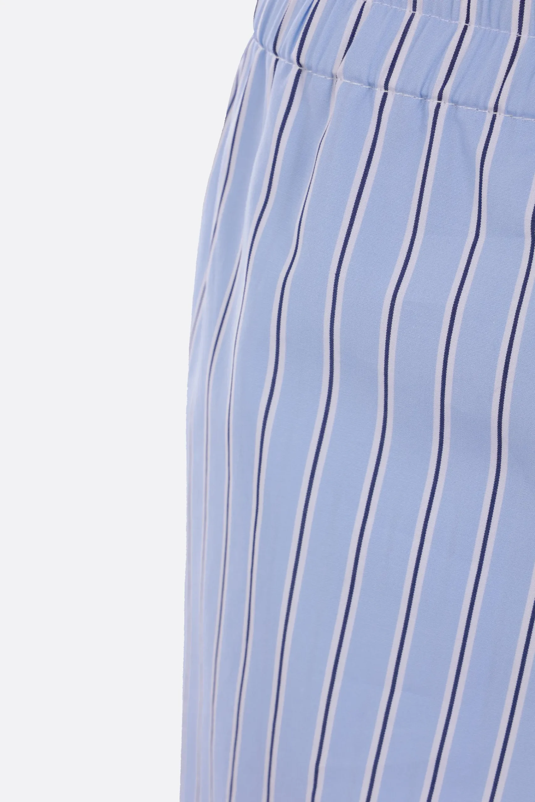 Women PLAN C striped poplin shorts
