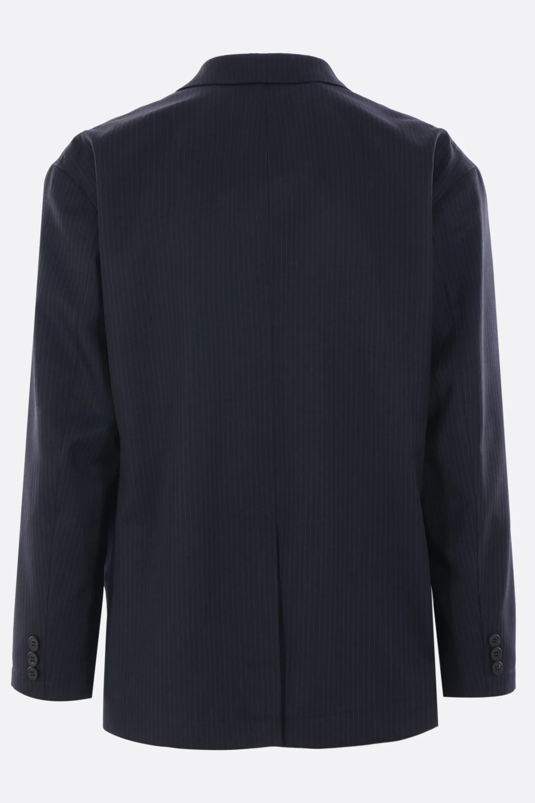 COMME DES GARÇONS HOMME striped wool and canvas jacket