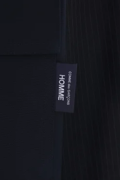 COMME DES GARÇONS HOMME striped wool and canvas jacket
