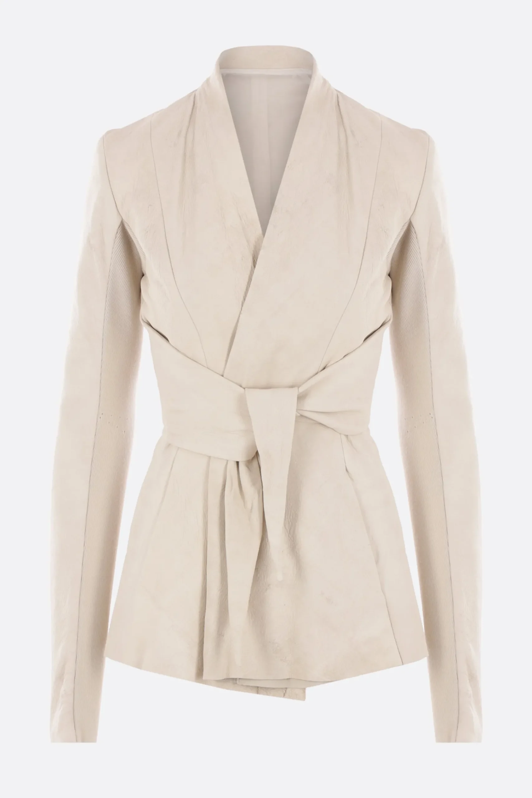 Women RICK OWENS Strutter jacket in leather and knit