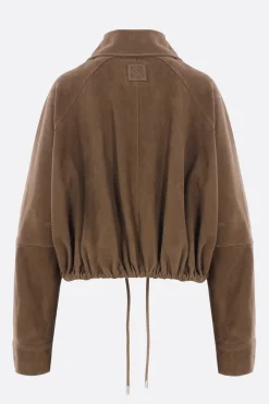 Women LOEWE suede balloon bomber jacket