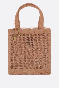 Women CHLOÉ Summer Banana tote bag in raffia