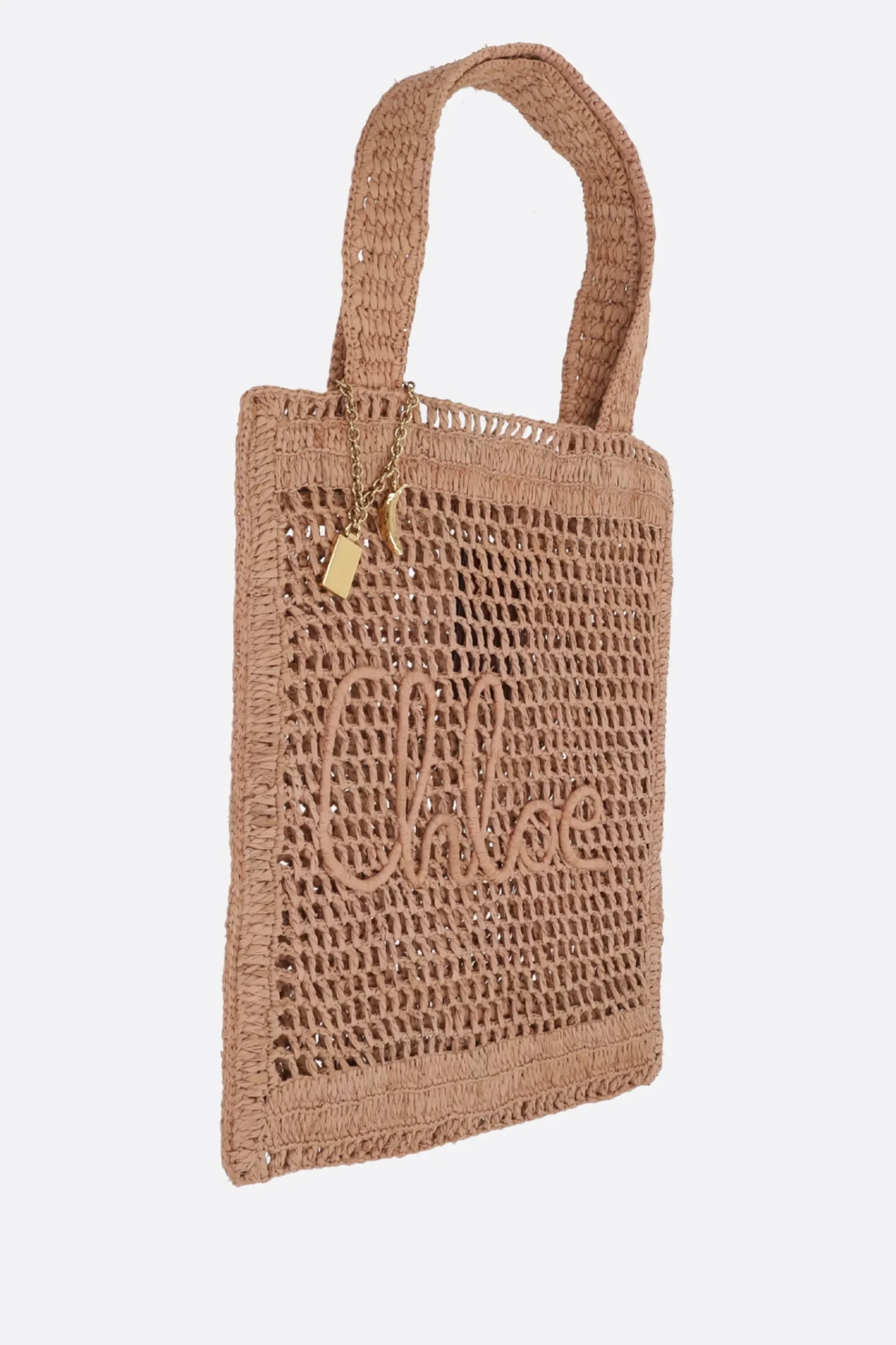 Women CHLOÉ Summer Banana tote bag in raffia