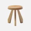 CASSINA Tabouret Méribel solid wood stool