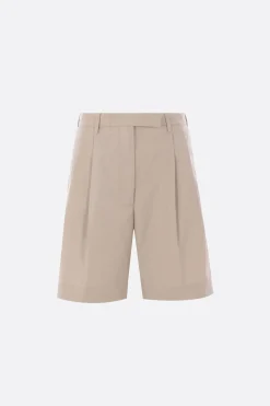 Women THOM BROWNE technical cotton darted shorts
