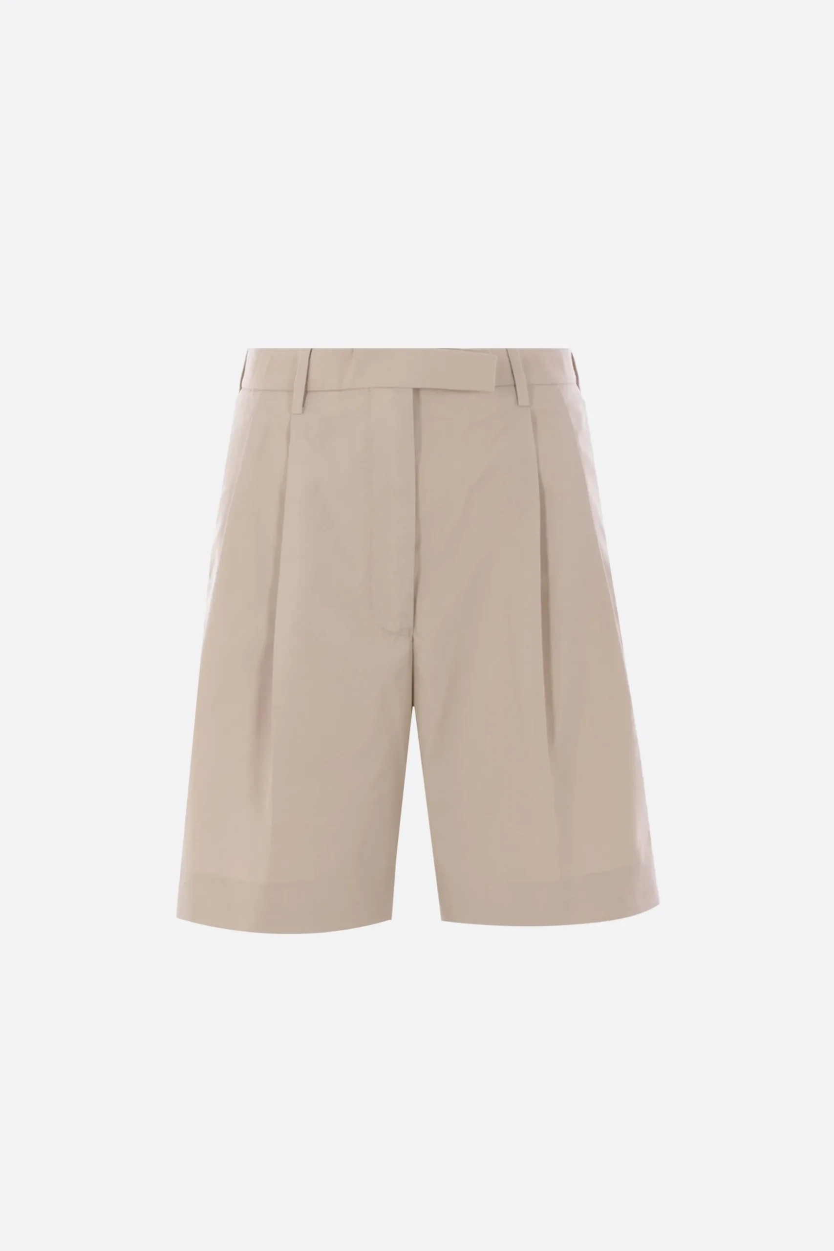 Women THOM BROWNE technical cotton darted shorts