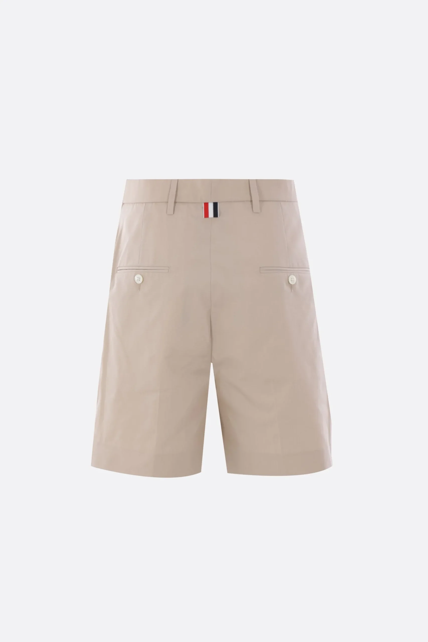 Women THOM BROWNE technical cotton darted shorts