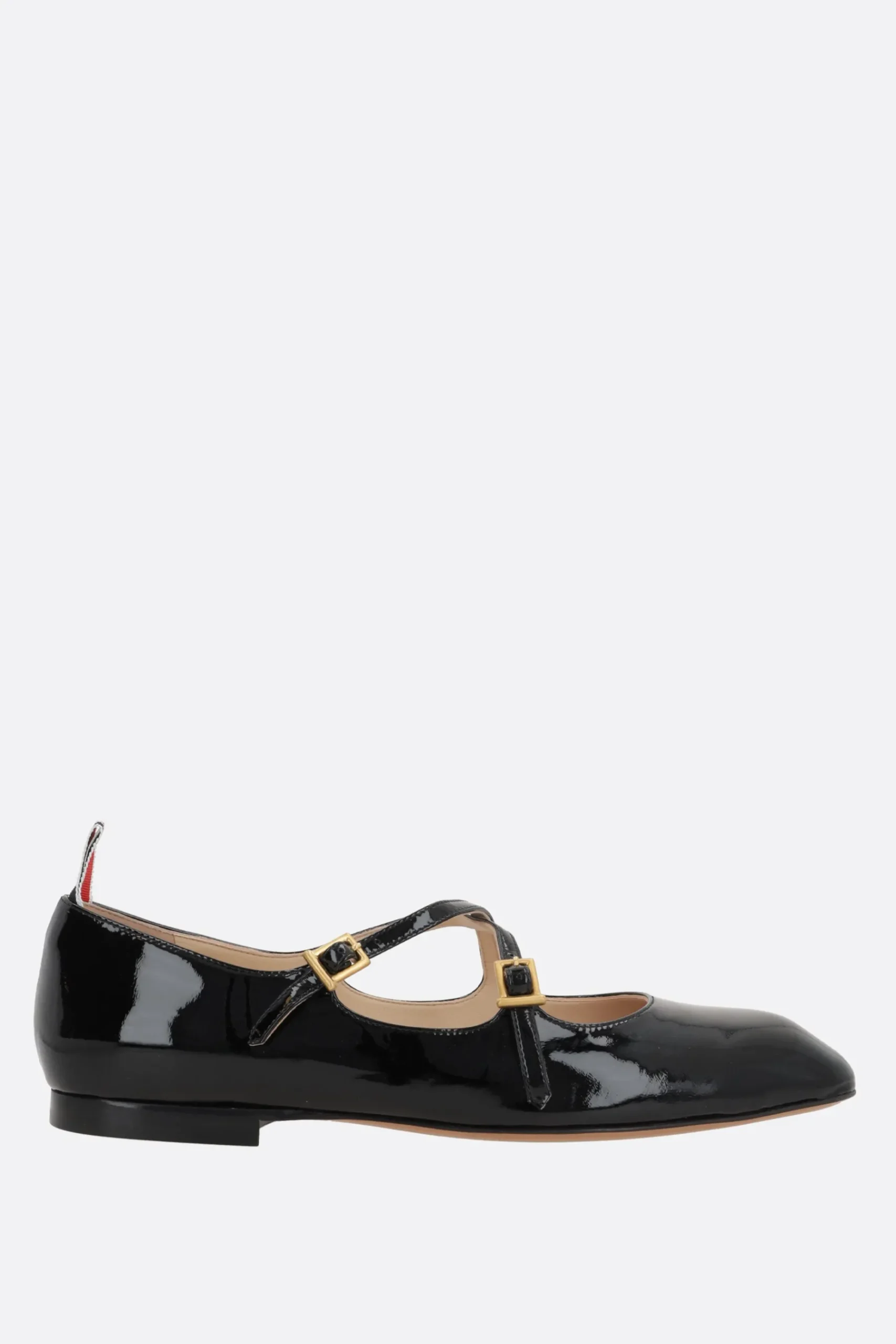 Women THOM BROWNE Thom John criss cross ballerinas in patent leather