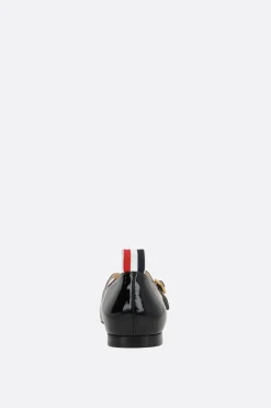 Women THOM BROWNE Thom John criss cross ballerinas in patent leather