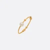 Women LIA DI GREGORIO Toi Perla Oro thin ring