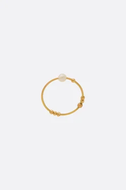 Women LIA DI GREGORIO Toi Perla Oro thin ring