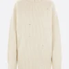 Women ANN DEMEULEMEESTER Tone ribbed wool oversize sweater
