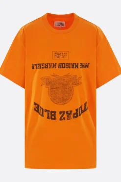 MM6 Topaz blue print cotton t-shirt