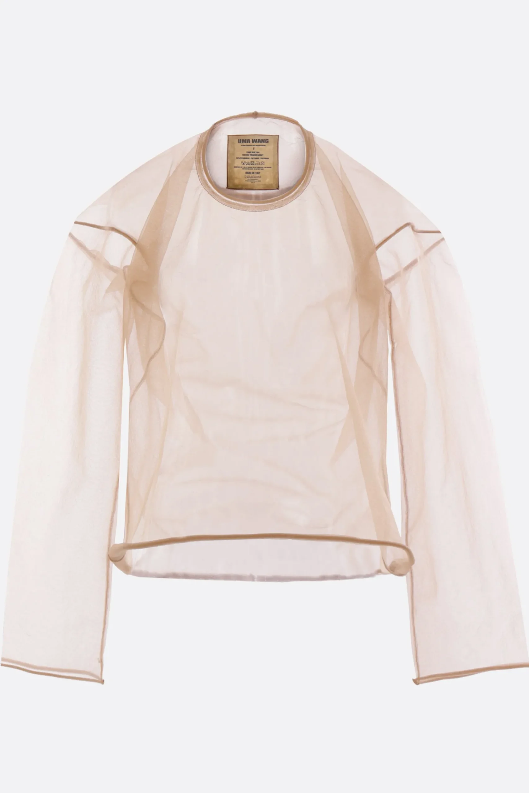Women UMA WANG transparent top in technical knit
