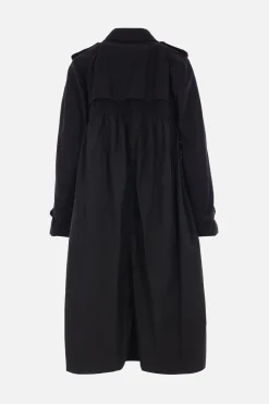 Women TAO COMME DES GARÇONS trench coat in embroidered cotton and technical taffetà