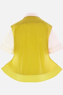 Women MELITTA BAUMEISTER Trilogy short-sleeve shirt in poplin and nylon