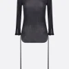 Women ANN DEMEULEMEESTER Trina t-shirt in rib jersey with drawstring