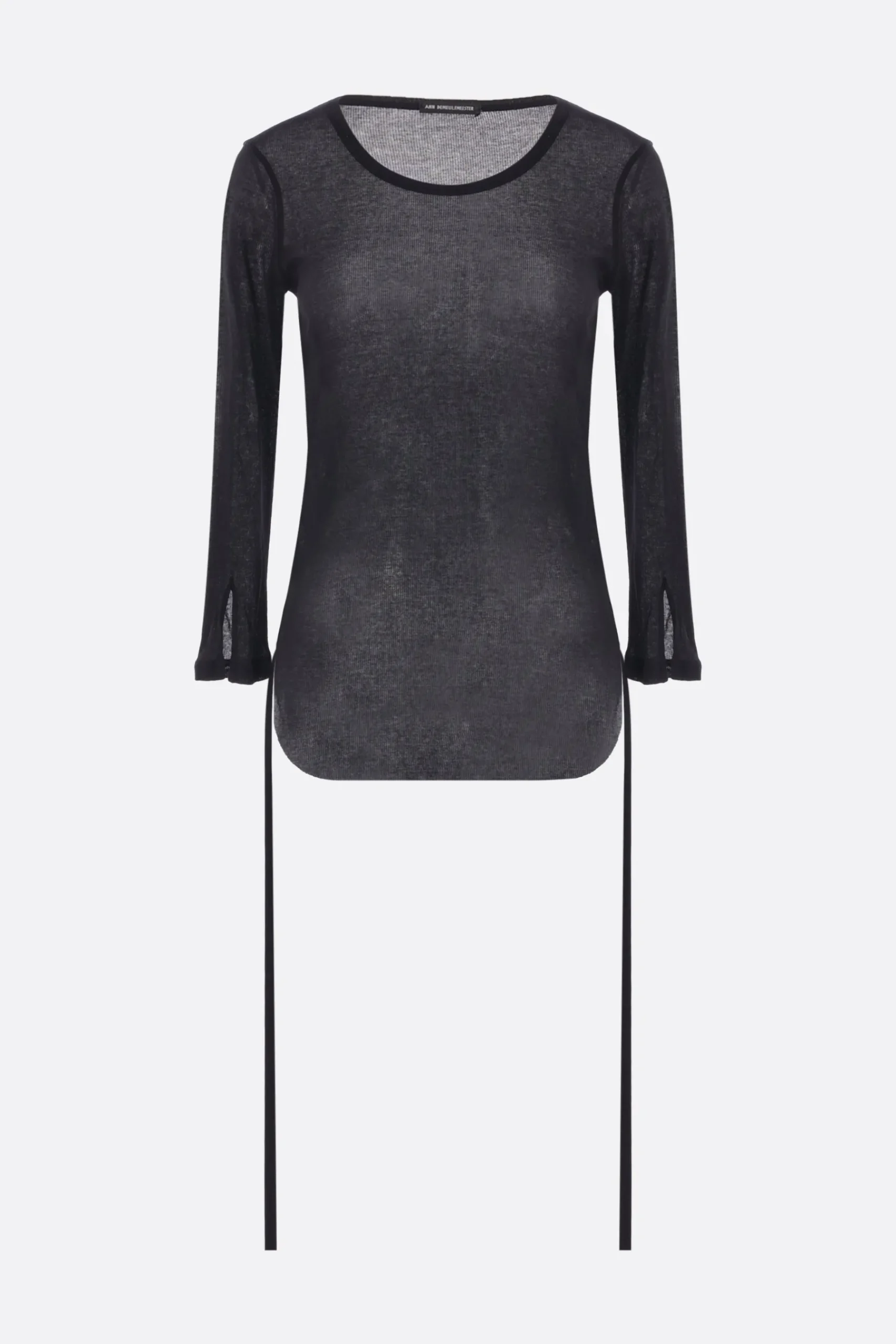 Women ANN DEMEULEMEESTER Trina t-shirt in rib jersey with drawstring