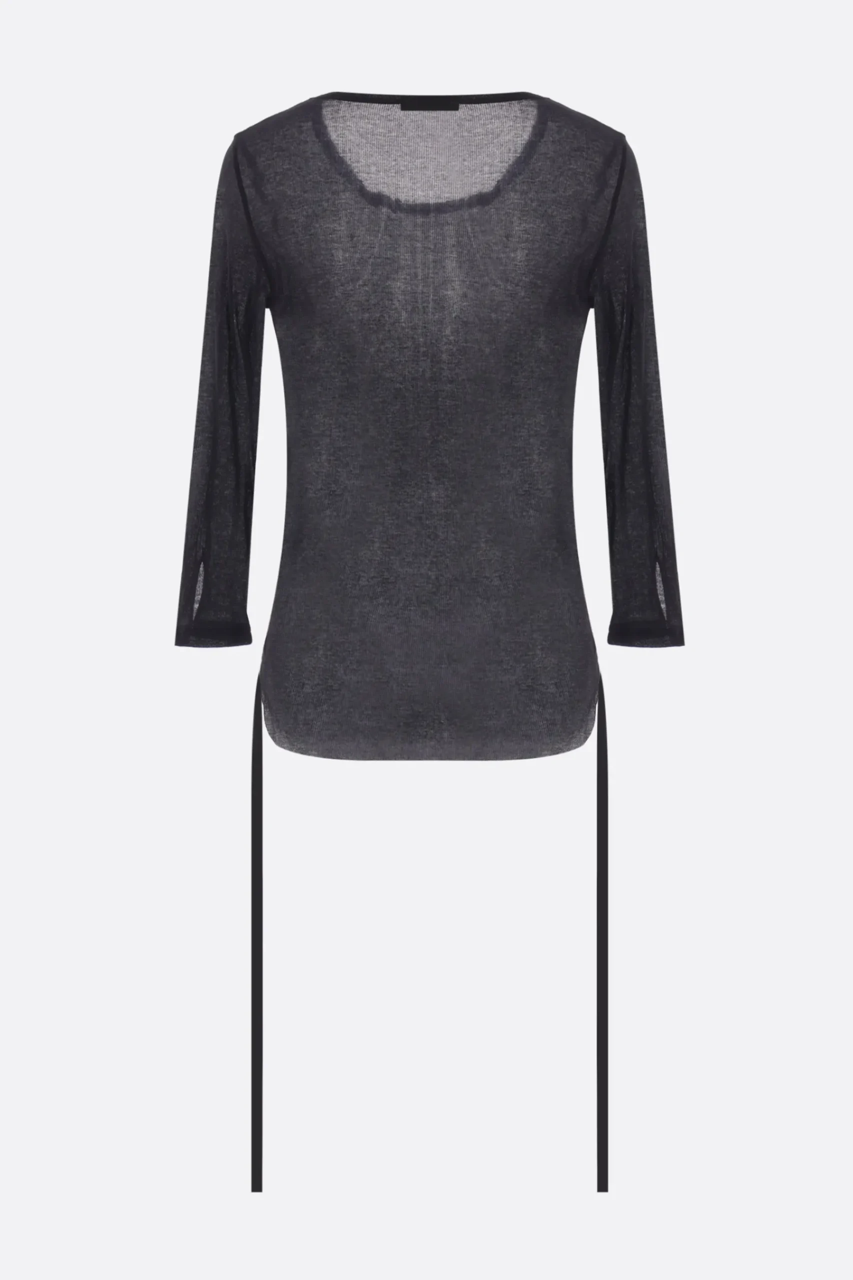 Women ANN DEMEULEMEESTER Trina t-shirt in rib jersey with drawstring