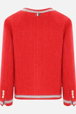 Women THOM BROWNE tweed cardigan jacket