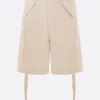 SACAI twill cargo shorts with belt