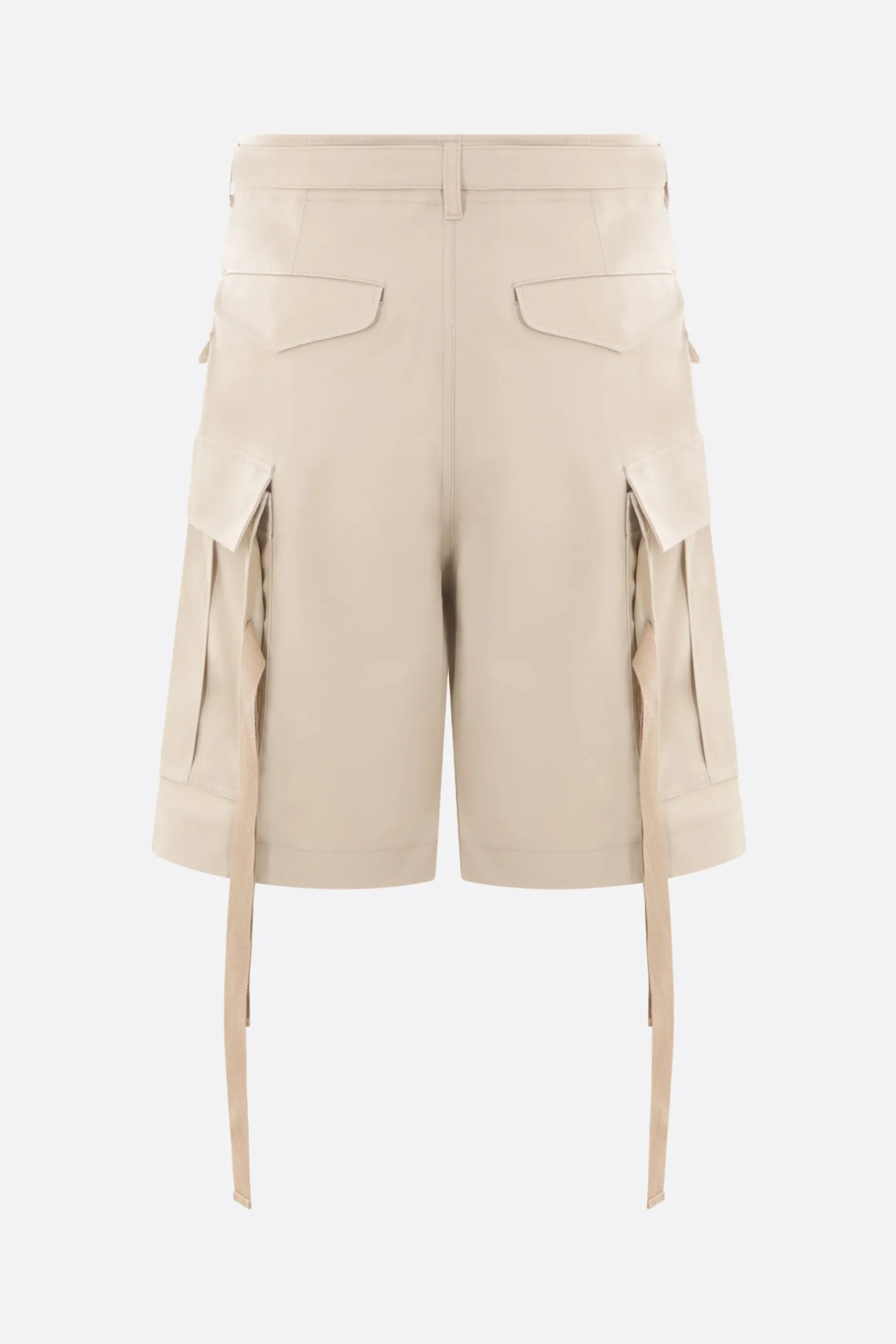 SACAI twill cargo shorts with belt