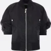 Women SACAI twill short-sleeved bomber jacket
