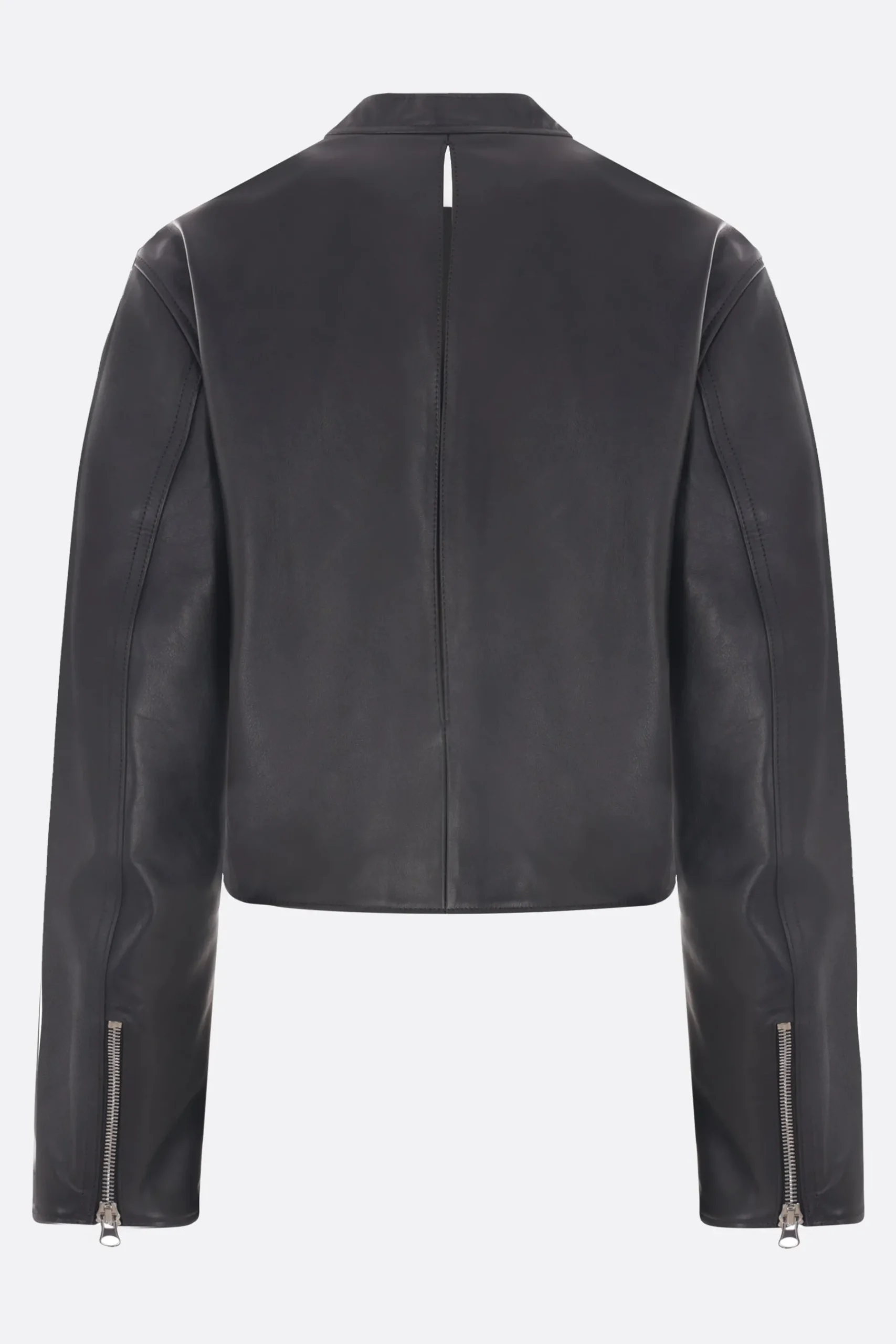 Women MM6 twist leather jacket