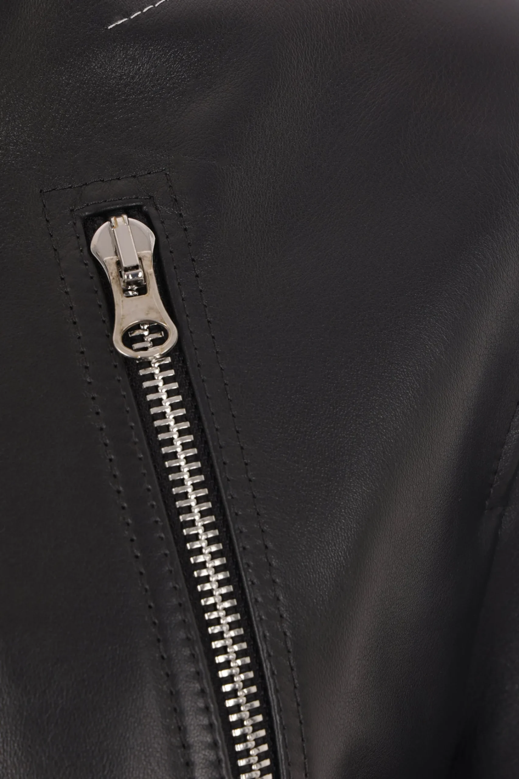Women MM6 twist leather jacket
