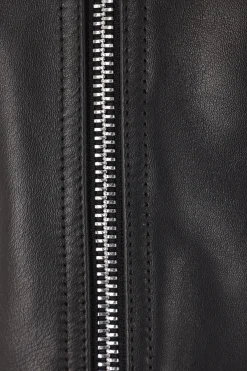 Women MM6 twist leather jacket