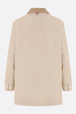 Women THOM BROWNE typewriter cloth gardening coat